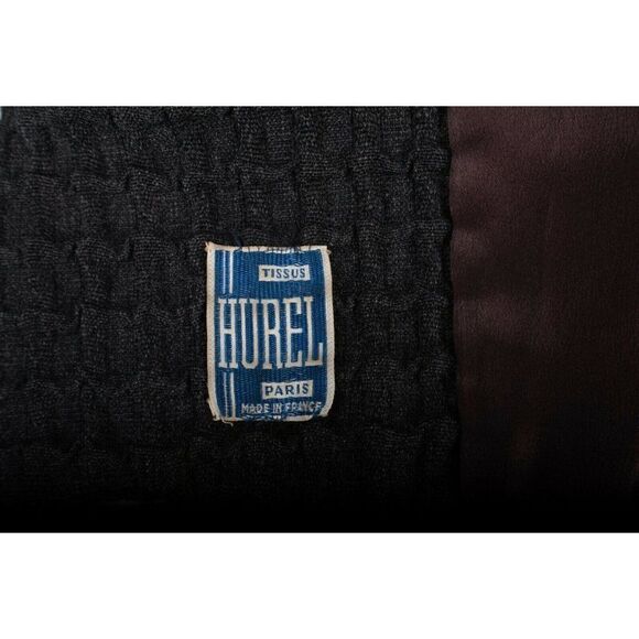Vintage 40s 50 Tissus Hurel Paris French Coat Gray - Picture 11 of 12